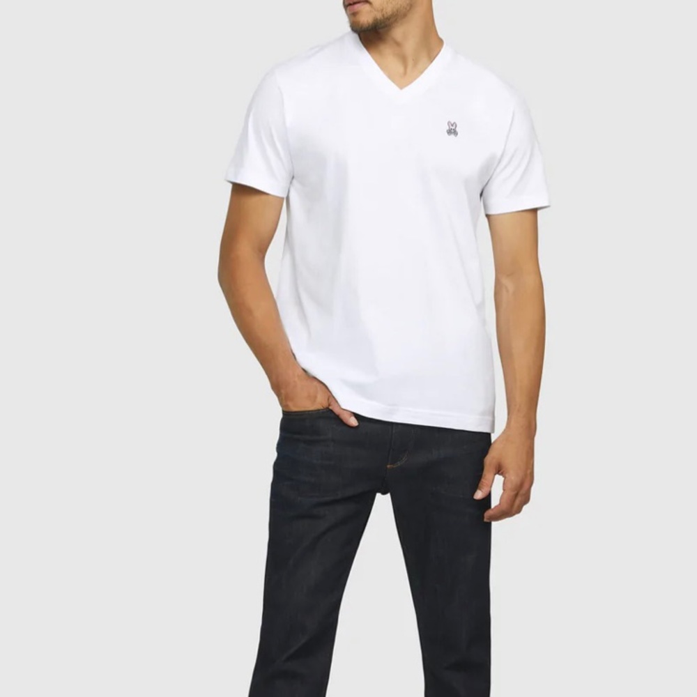 Psycho Bunny Mens Classic V Neck Tee Brand New!